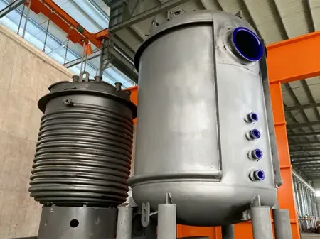 Reaktor Berlapis Kaca dengan Jaket Gegelung Separa Paip